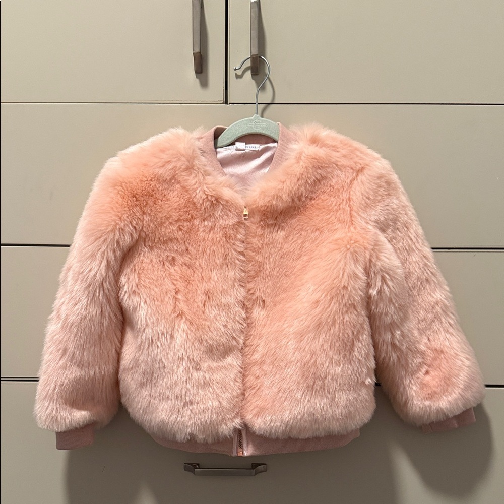 Rockets of Awesome fluffy pink coat Girls size 5